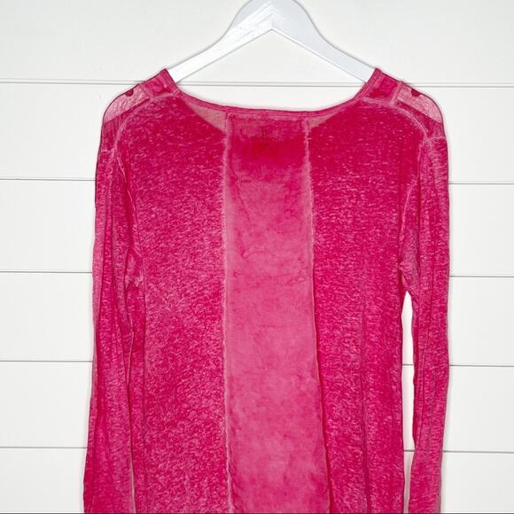 Pete & Greta Johnny Was Linen Handkerchief Hem Tunic Hot Pink Size Small - Picture 6 of 8